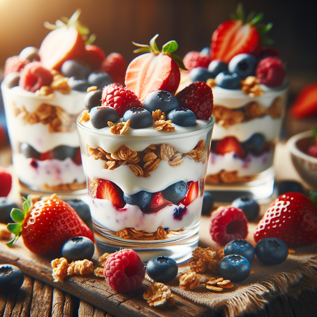 How to Make Probiotic Yogurt Parfait Cups with Granola and Berries?